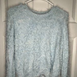 Baby Blue fury long sleeve sweater